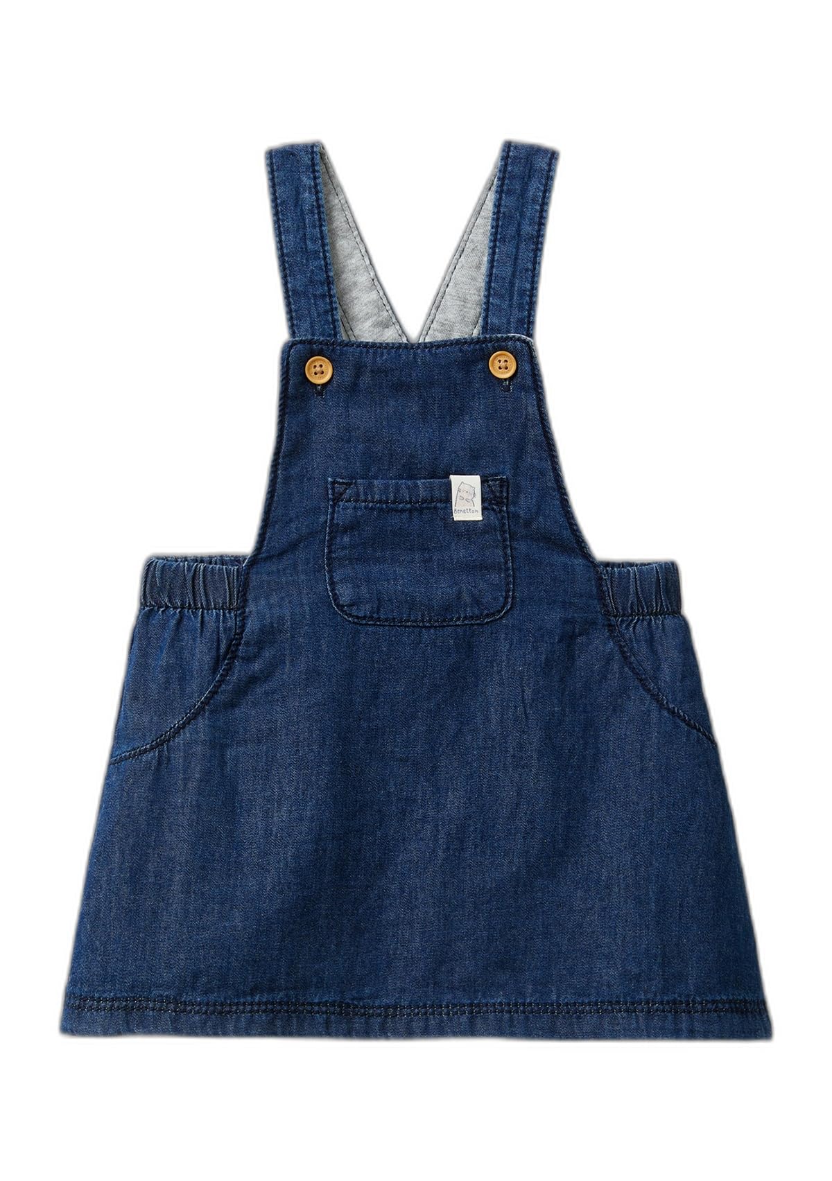 Benetton Gonna Salopette 4dhjat013 Bimba 56 Denim