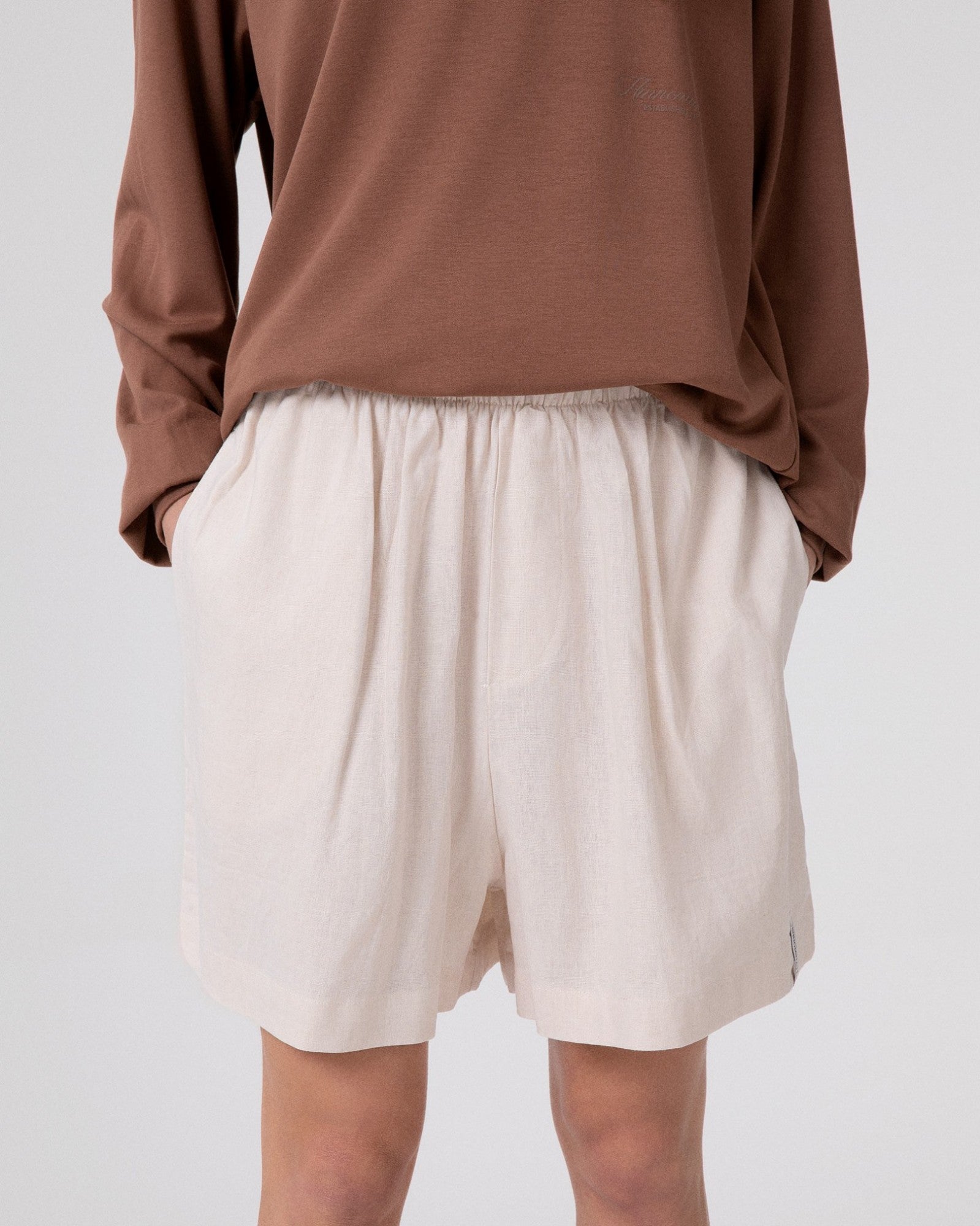 Hinnominate HMABW02644 Shorts lino beige donna