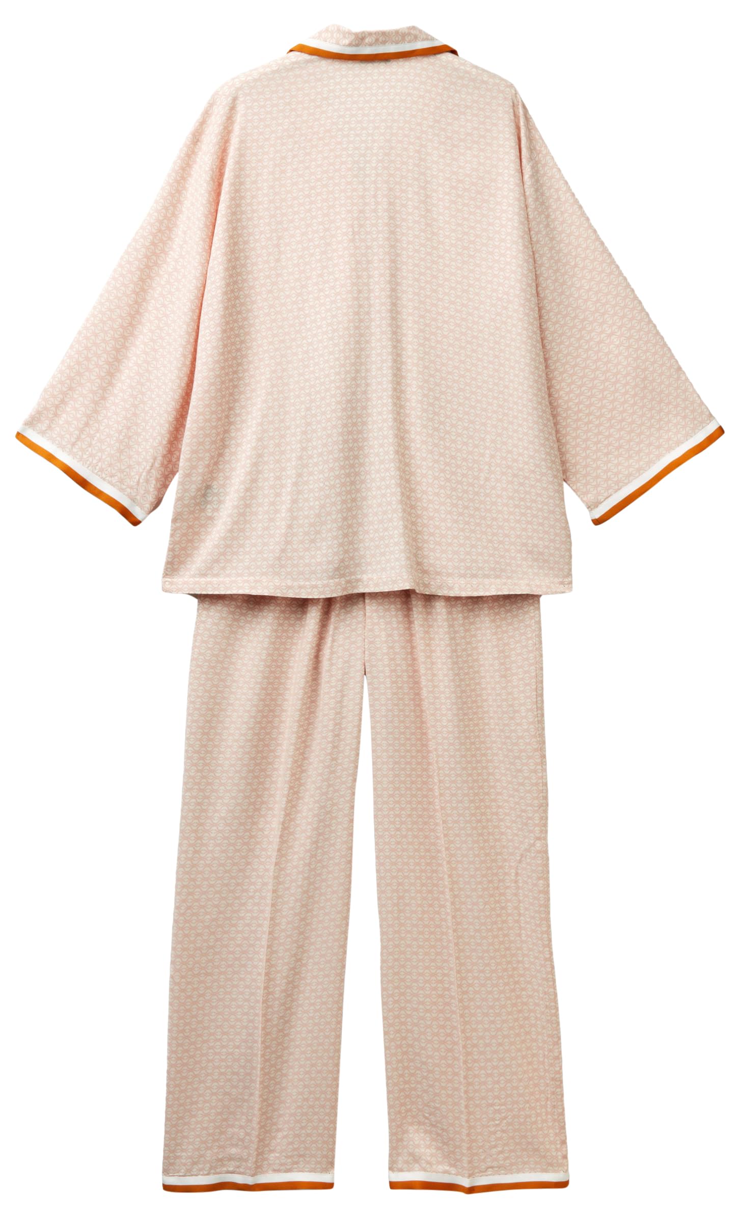 Benetton 41hh3p00e Pigiama Donna Rosa Pastello Viscosa