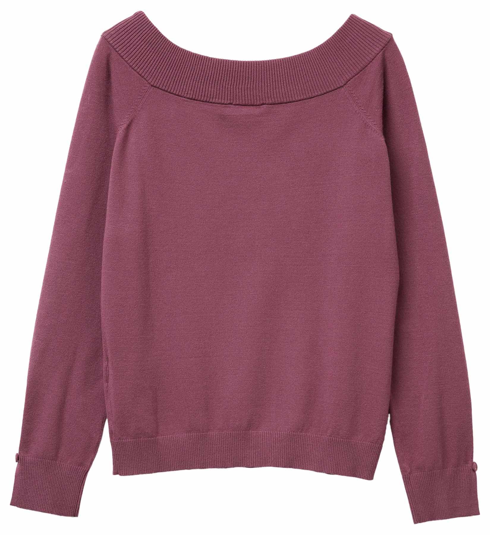 Benetton Maglia Donna Scollo Sceso Viscosa Nero
