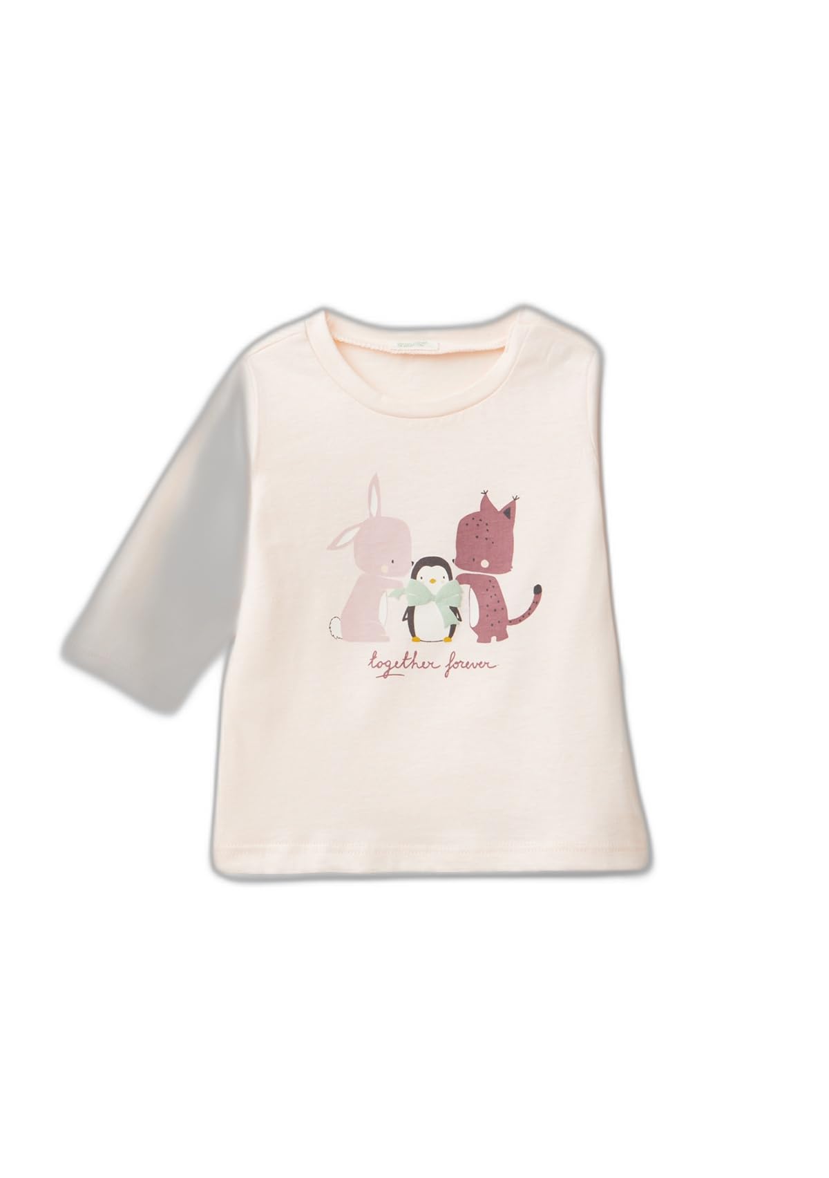 Benetton T-Shirt Bimba 74 Jersey Organico Manica Lunga
