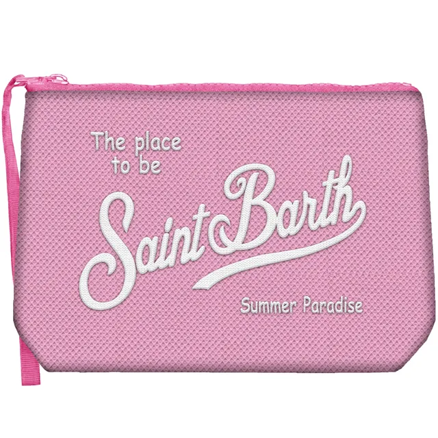 MC2 Saint Barth Aline Pochette Rosa Piquet con Zip