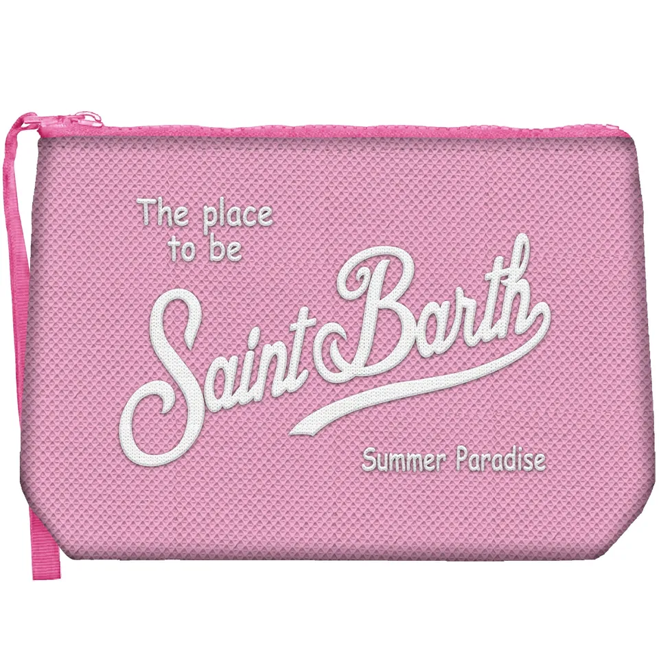 MC2 Saint Barth Aline Pochette Rosa Piquet con Zip