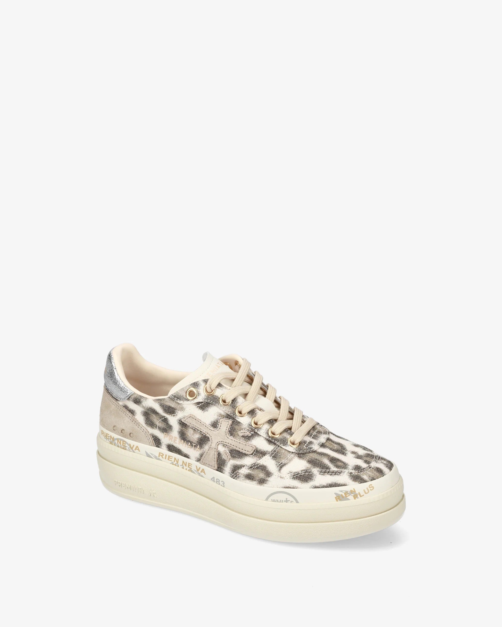 Premiata Micol 7444 sneaker animalier bianco 36