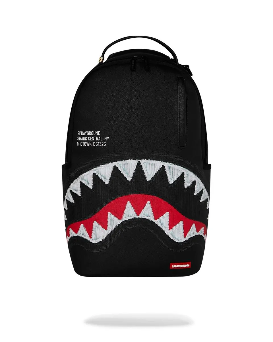 Sprayground 910B9629NSZ zaino nero shark ricamato PVC