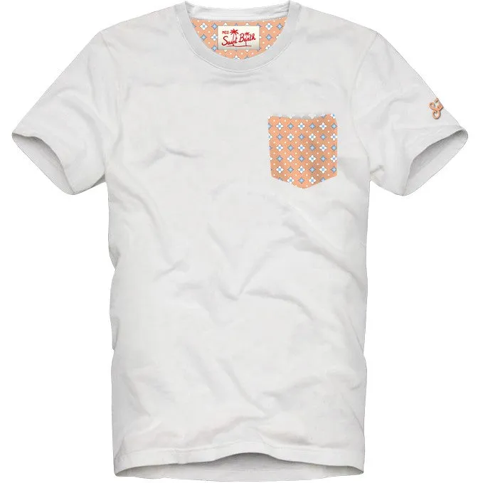 MC2 Saint Barth Blanche 04259L t-shirt bianco peach uomo