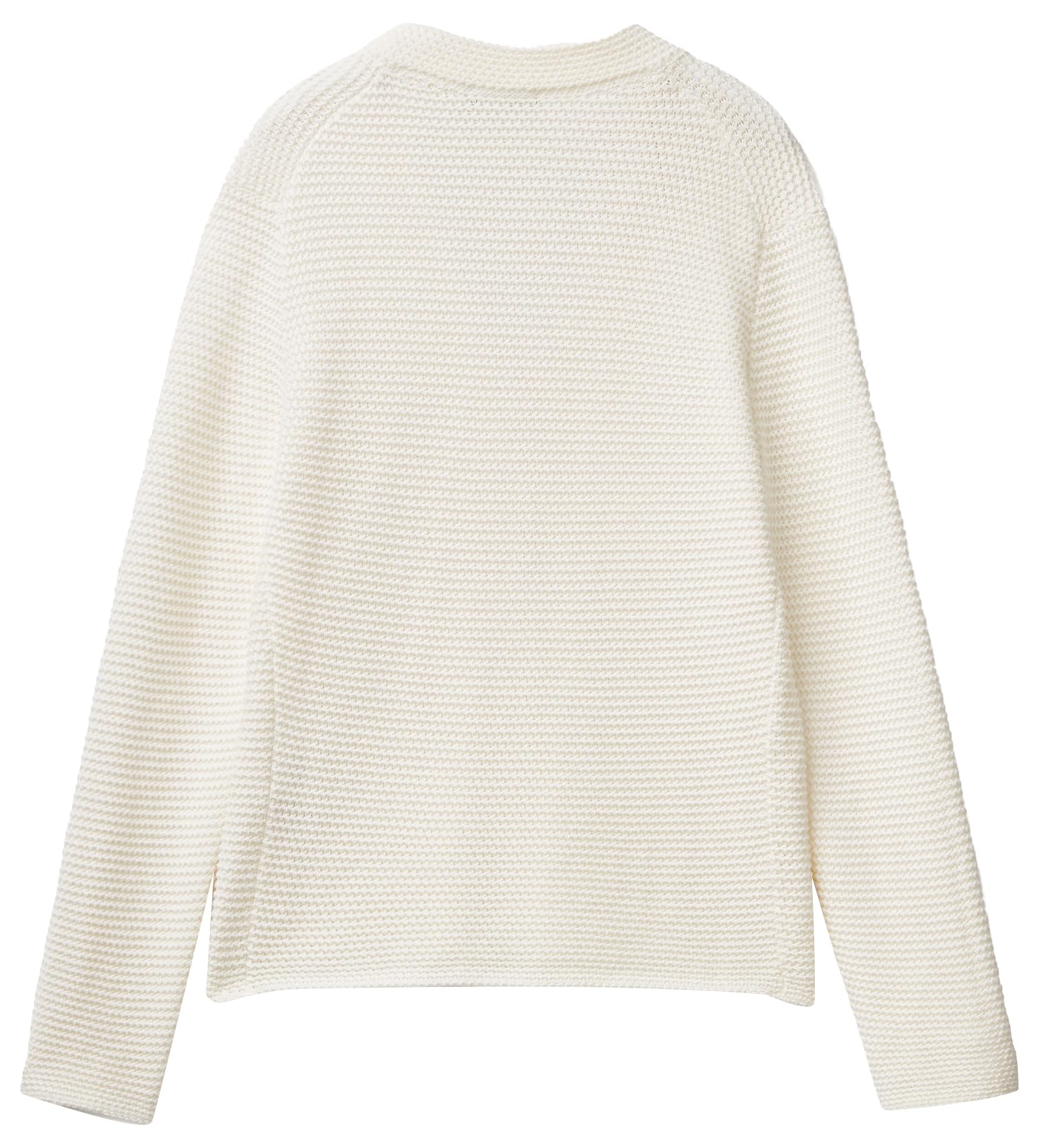 Benetton 1494d6833 Giacca Donna Maglia Bianco Latte XXS
