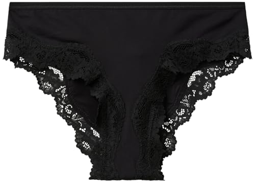 Benetton Slip Donna Elastico Pizzo Nero Taglia S