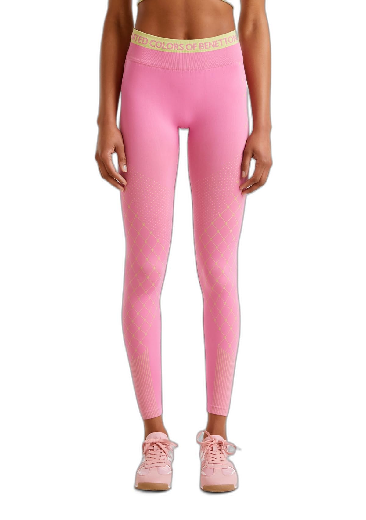 Benetton Leggings Donna seamless alla caviglia monogram