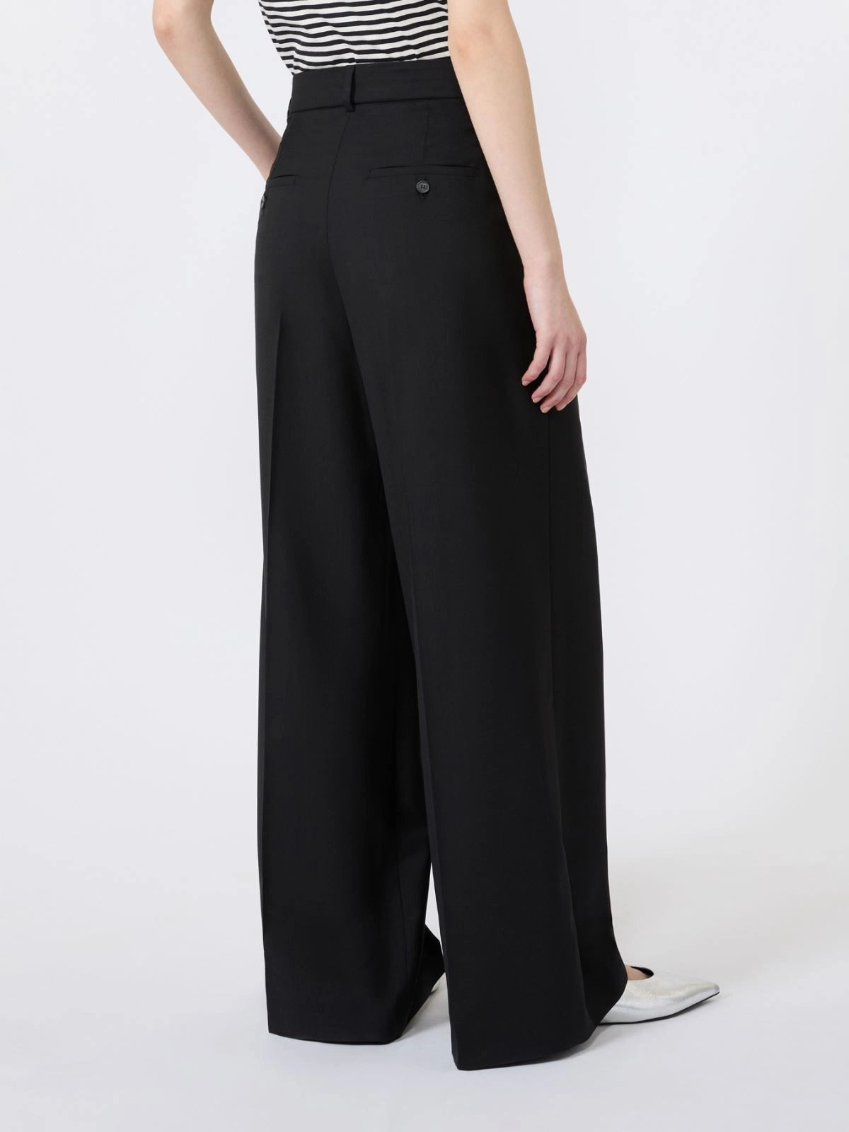 Weekend Max Mara Ovvio Pantalone Donna Nero Lana
