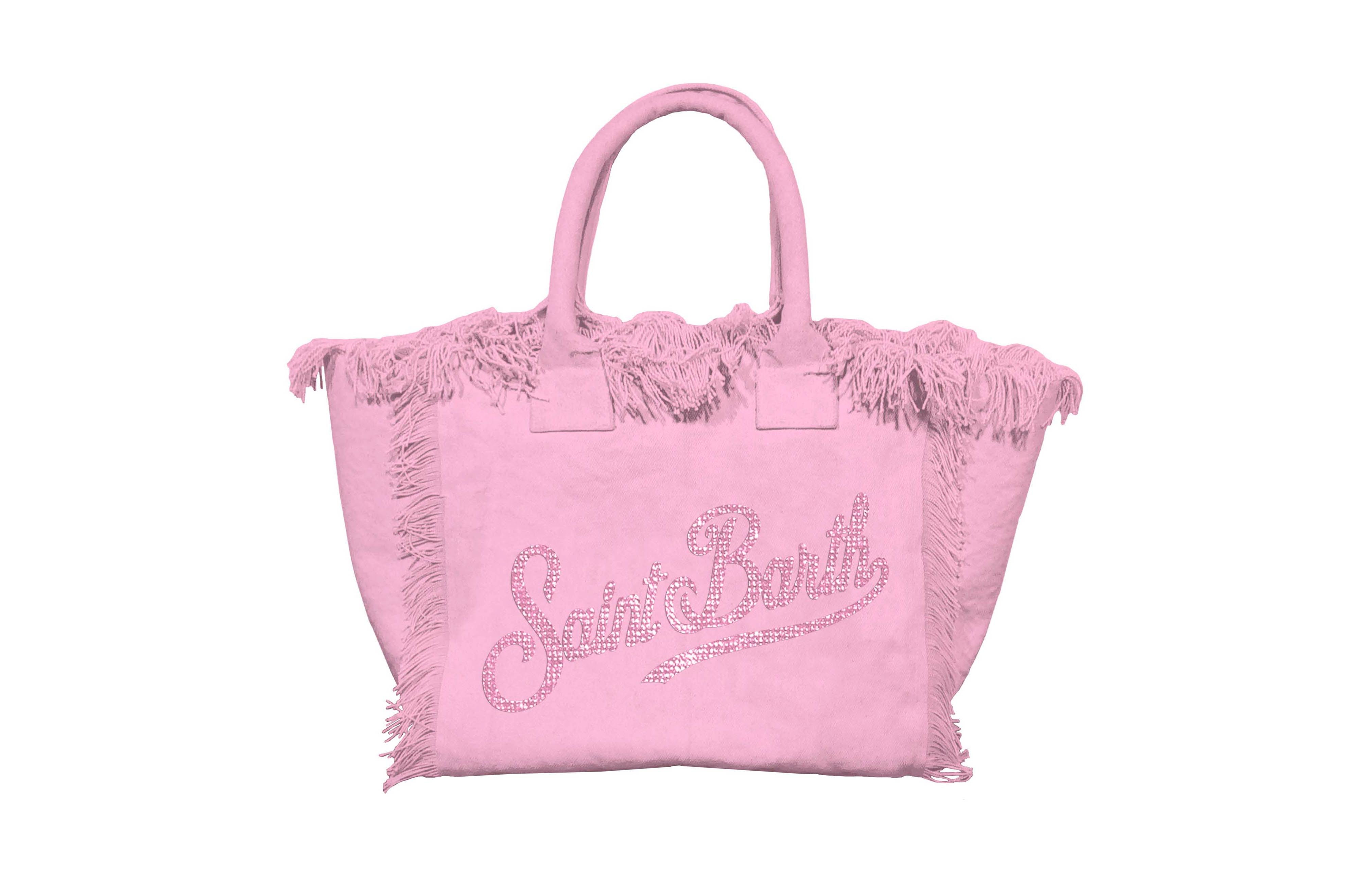 MC2 Saint Barth Colette 00403L borsa canvas Strass rosa