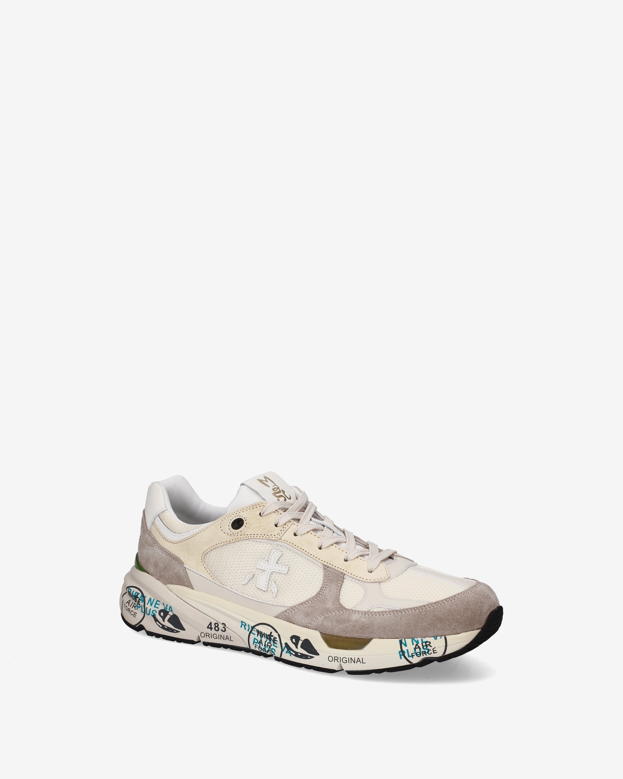 Premiata Mase 8018 Sneakers Uomo Bianco Beige Grigio
