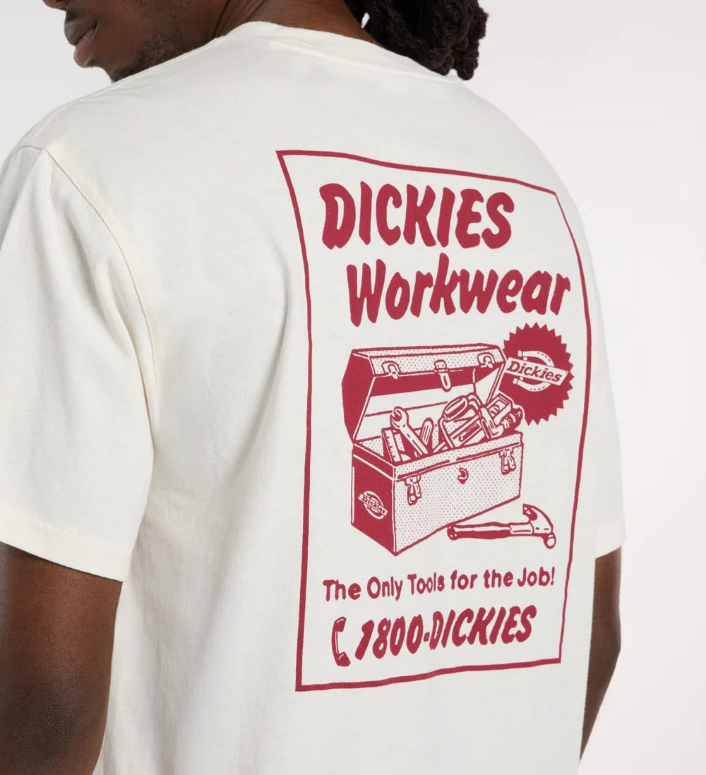 Dickies Dry Ridge DK0A8853 T-shirt uomo egret cotone