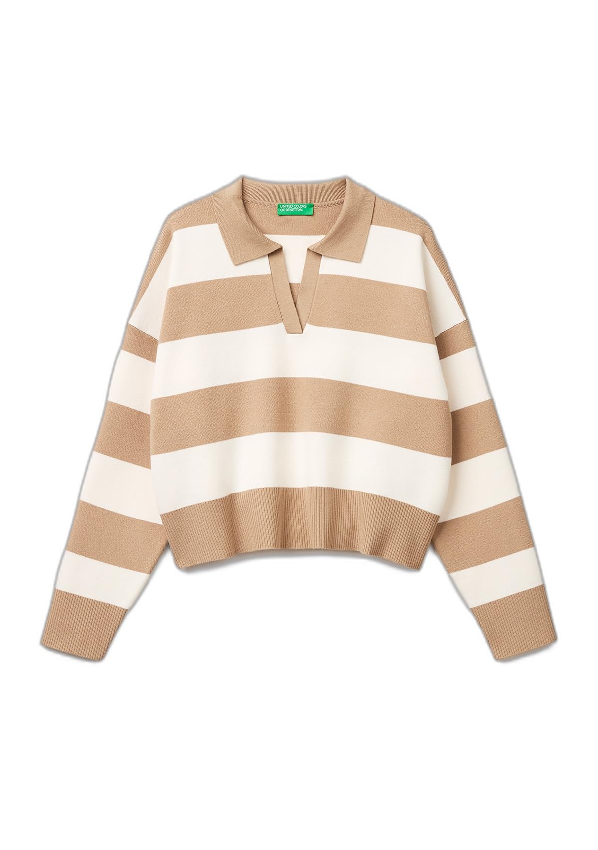 Benetton 1Z8CE301M Maglia Polo Rigata Multicolor M
