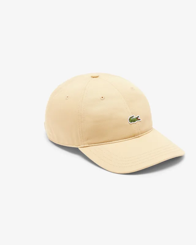 Lacoste RK0491 Cappello Baseball Beige Twill Cotone