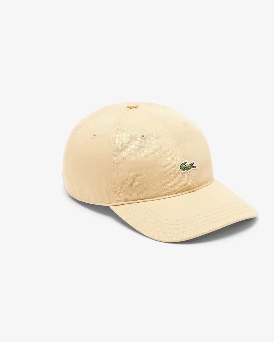 Lacoste RK0491 Cappello Baseball Beige Twill Cotone