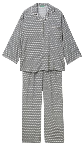 Benetton Intimo 4X9X3P00J Set Pigiama Camicia Donna L Viscosa