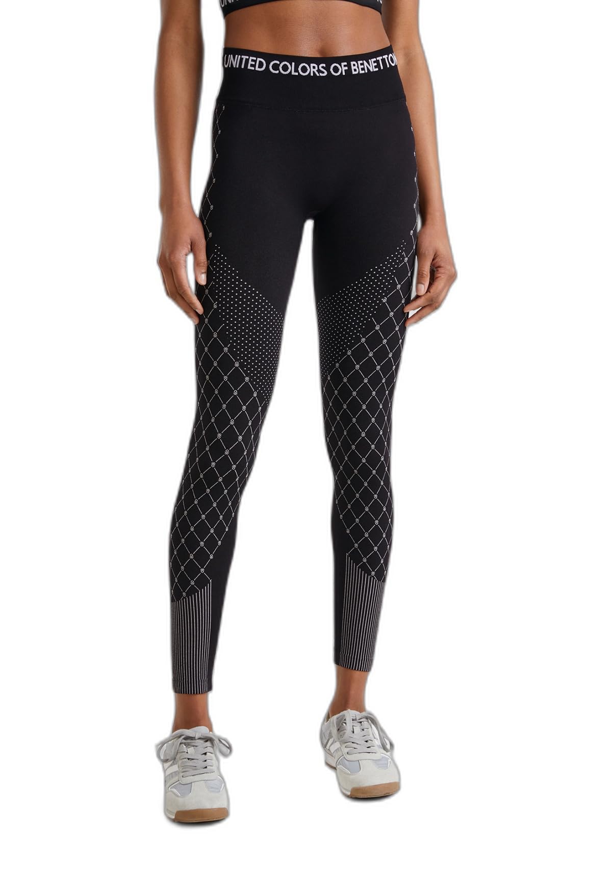 Benetton 3SW63F04I Leggings Donna Seamless Bianco S
