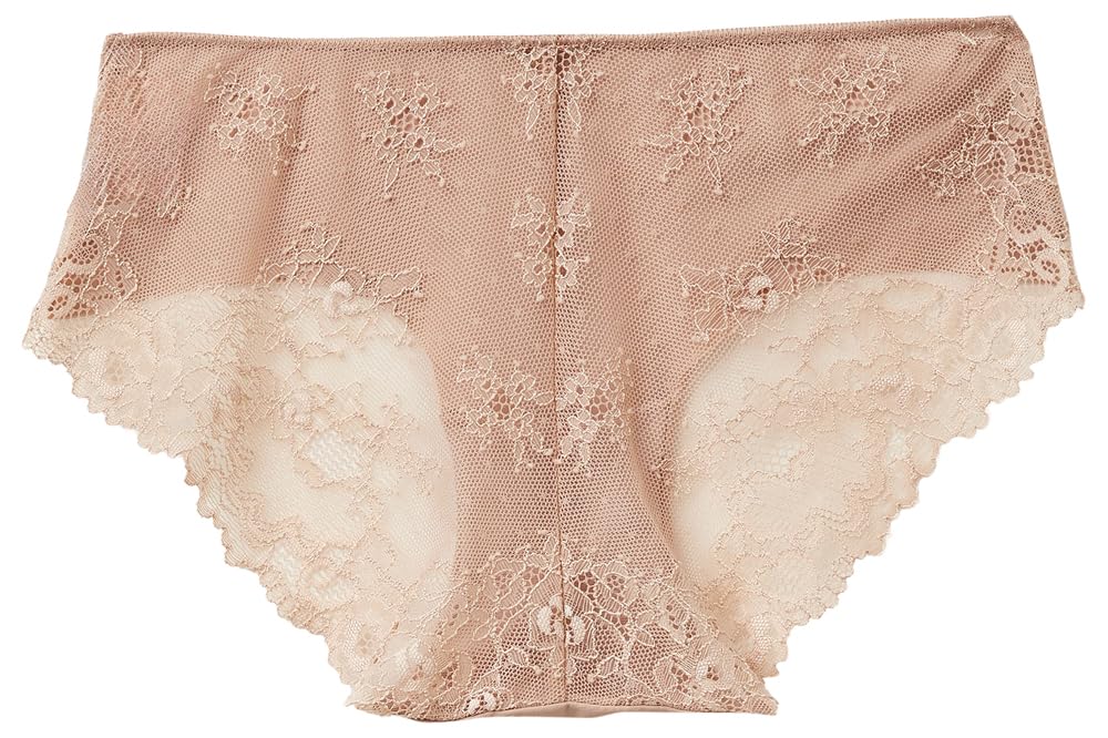 Benetton Slip 3LEG1S02M Microfibra Pizzo Marrone Donna