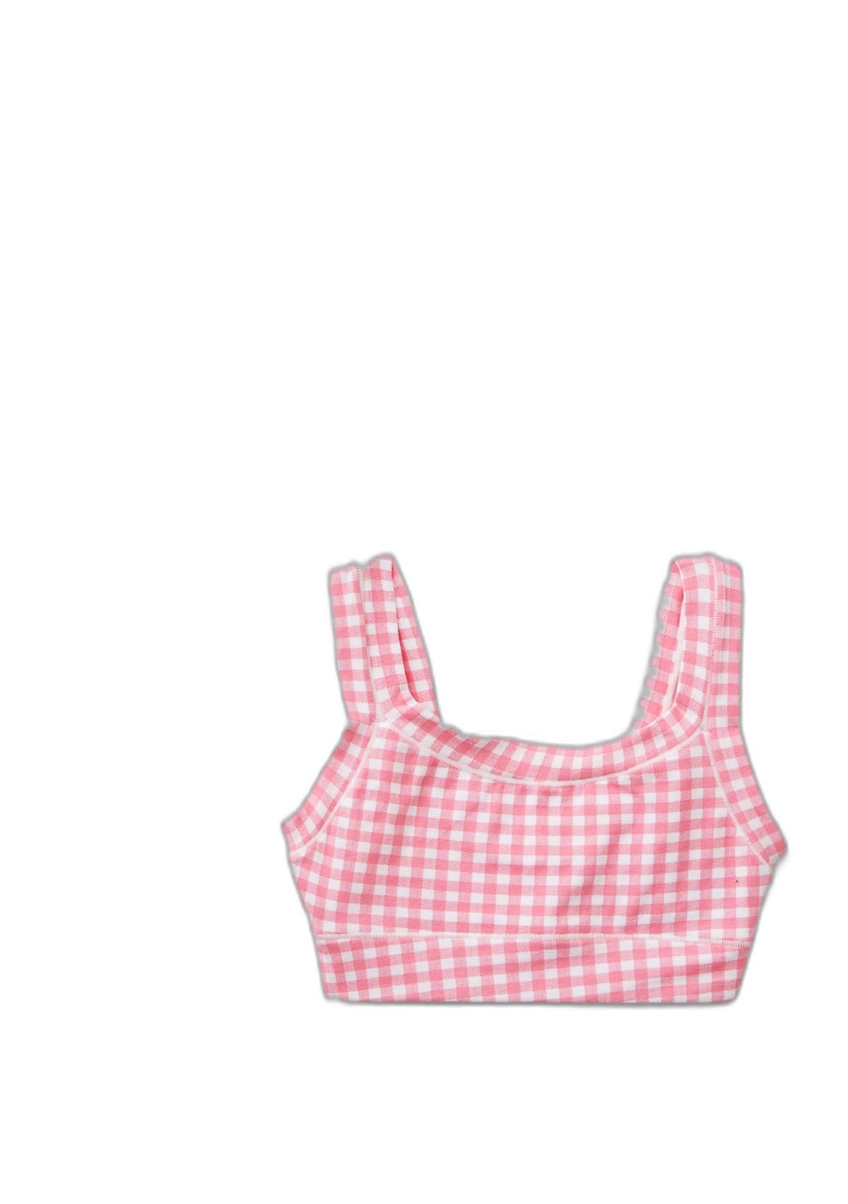 Benetton Brassiere Top Bambina Panna 2 Pezzi Cotone
