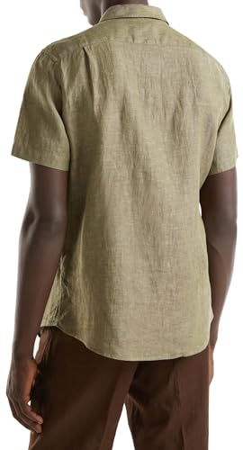 United Colors of Benetton Camicia Uomo Verde Militare Scuro