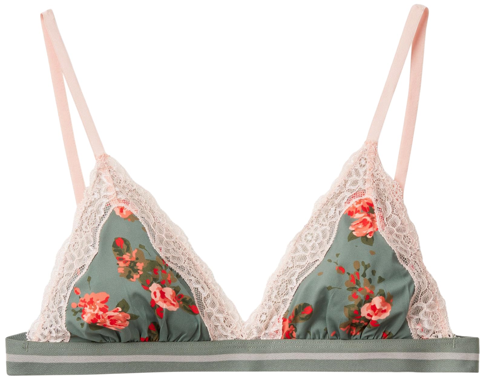 Benetton Reggiseno Triangolo Donna Pizzo Stampa Leggera Taglia L