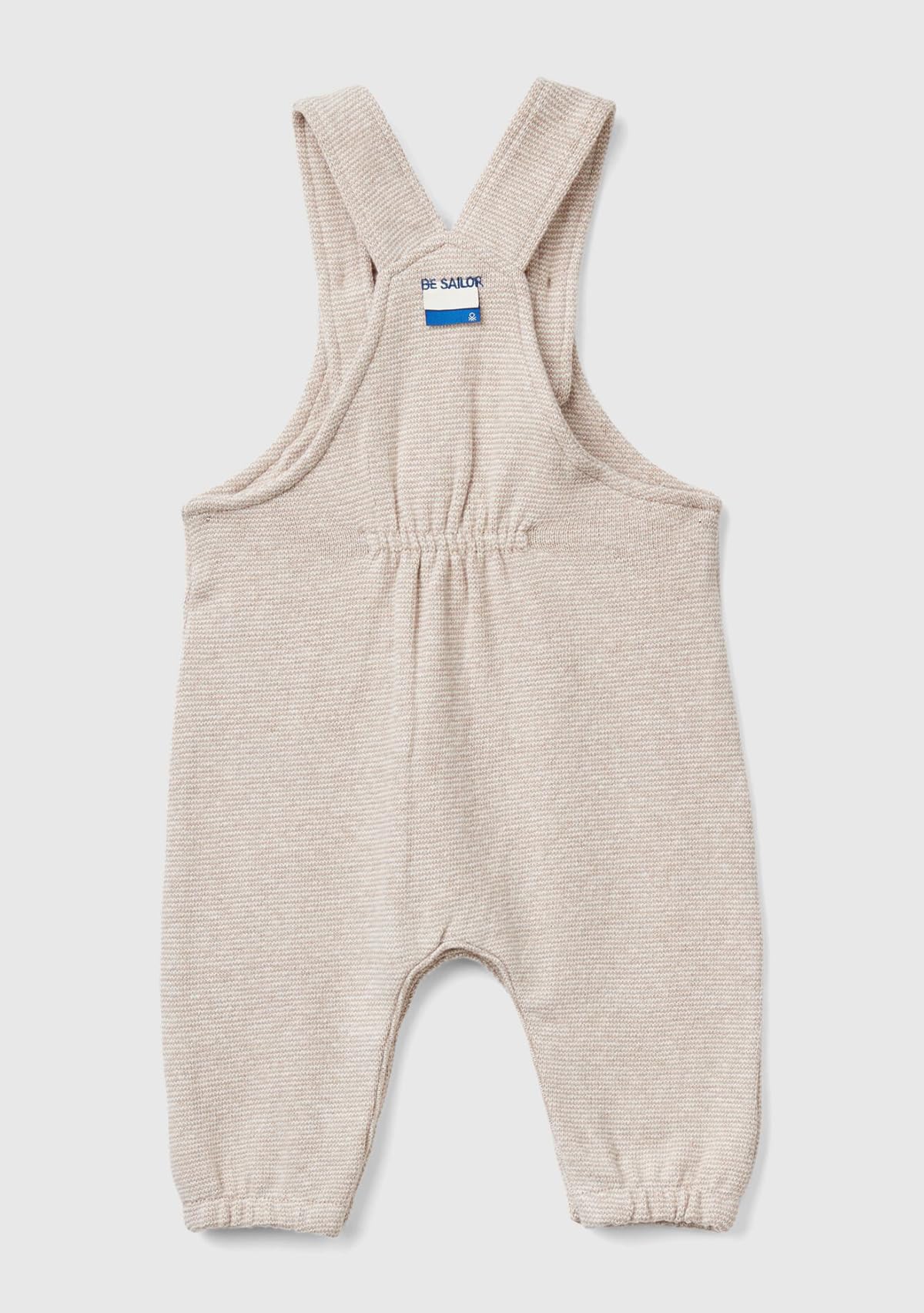 Benetton salopette bimbo 56 tinta unita bottoni