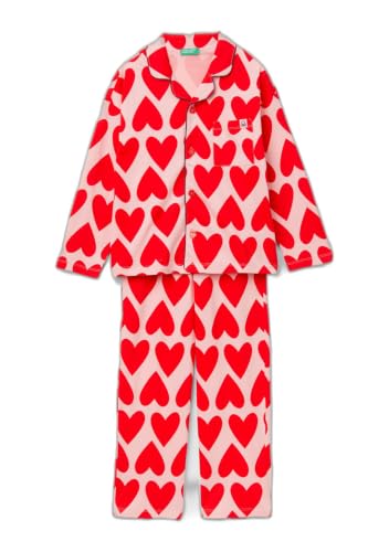 Benetton 3MR70P072 Pigiama Bimbo 90 Cuori