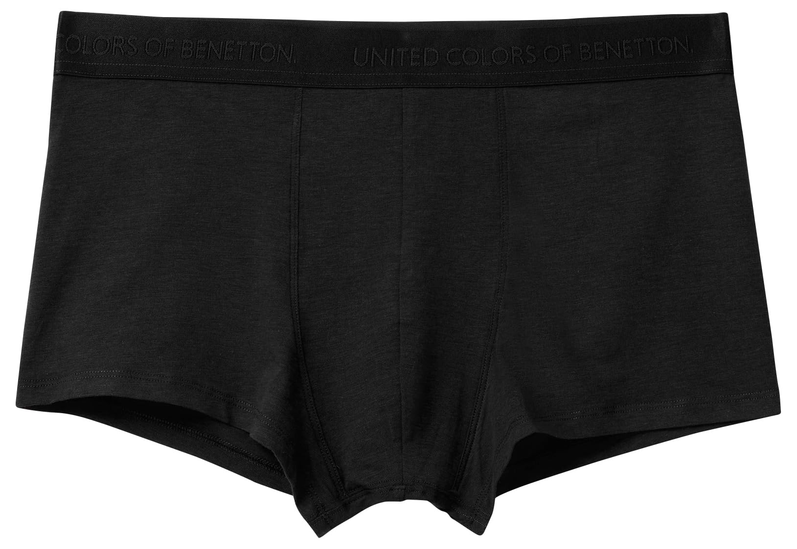 Benetton 3xkp2x00x boxer uomo L jersey stretch nero