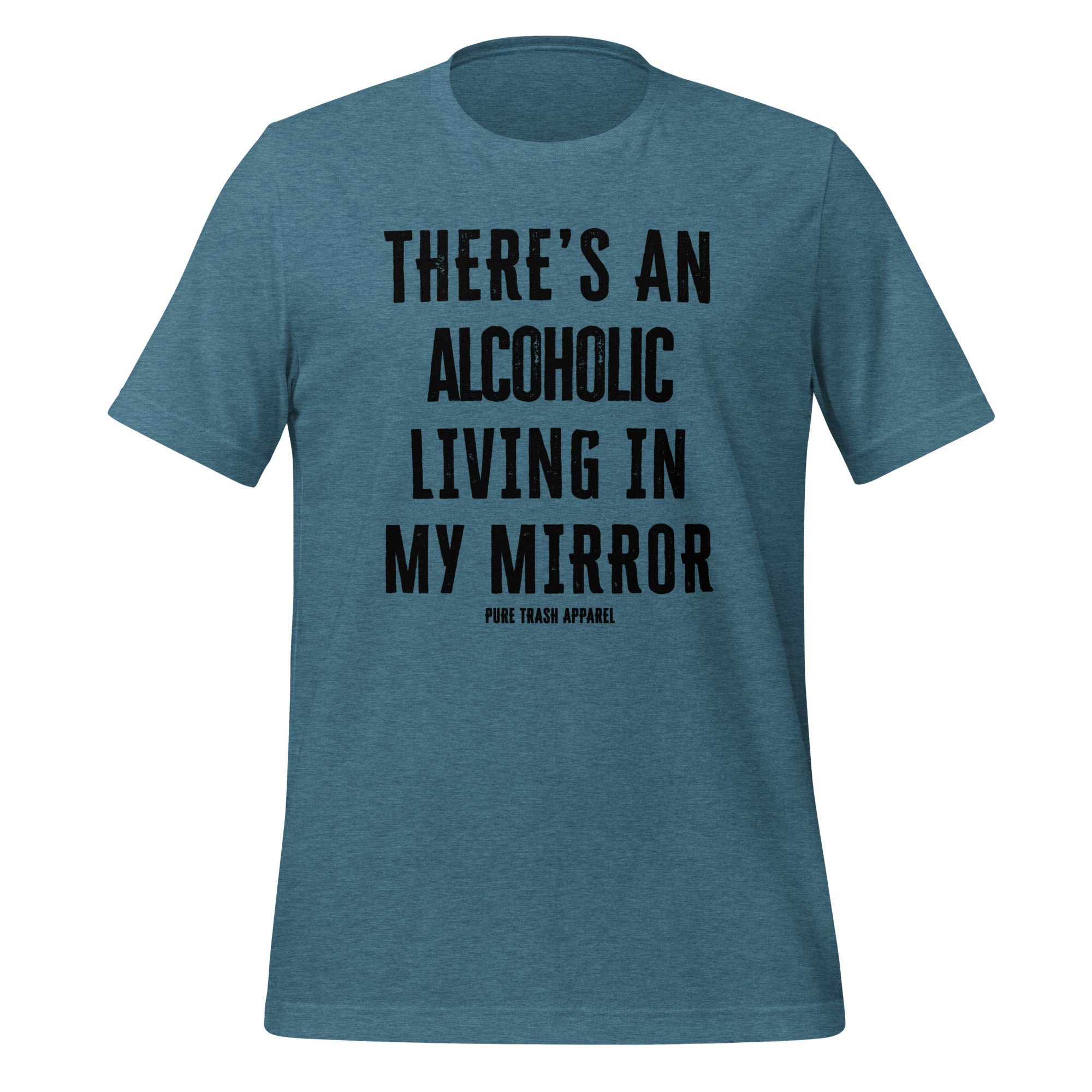 Pure Trash Alcoholic Mirror maglietta uomo verde cotone