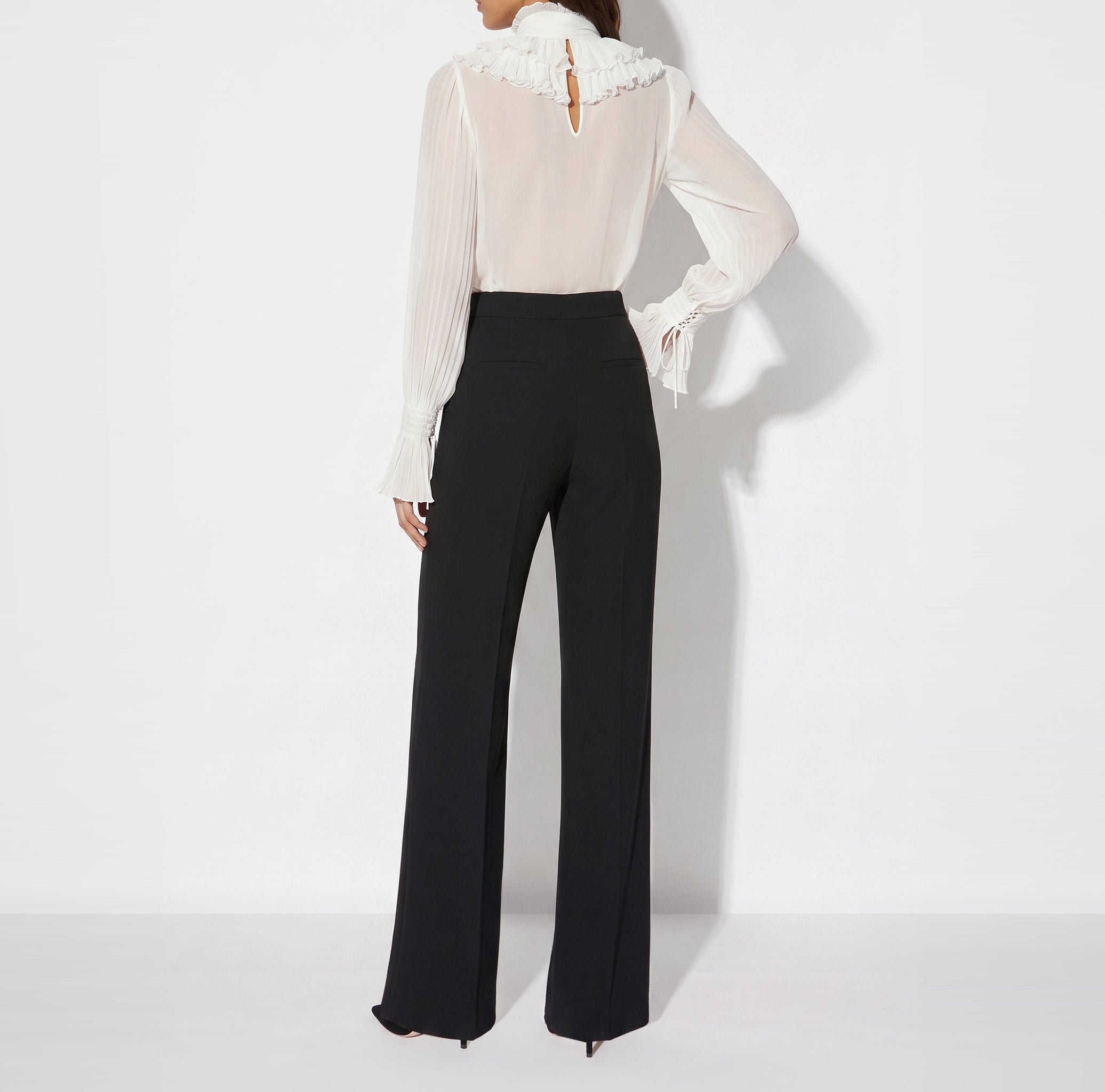 Elisabetta Franchi CA17267E2 Blusa Georgette Avorio 42