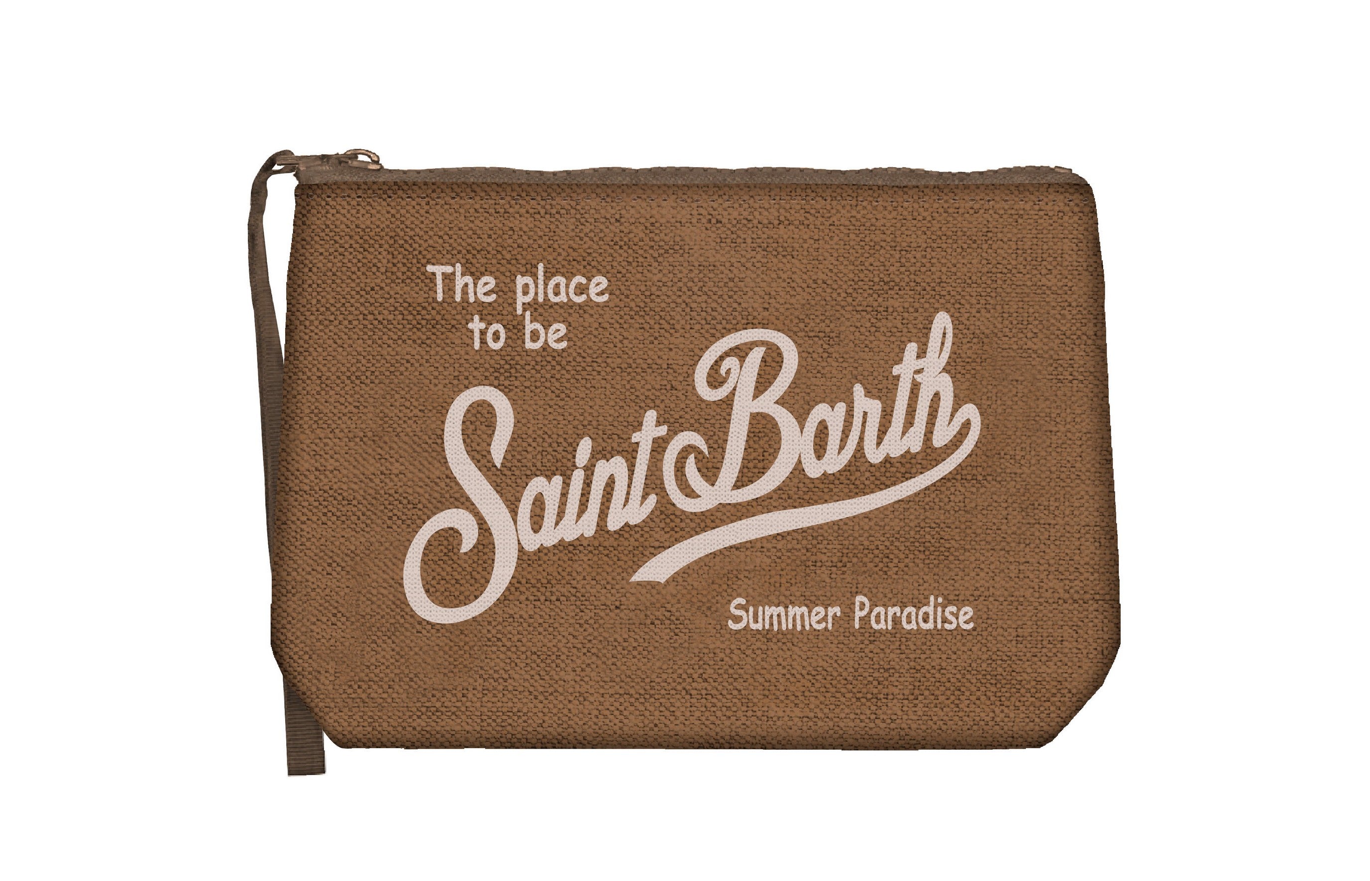 MC2 Saint Barth Aline Linen pochette lino marrone