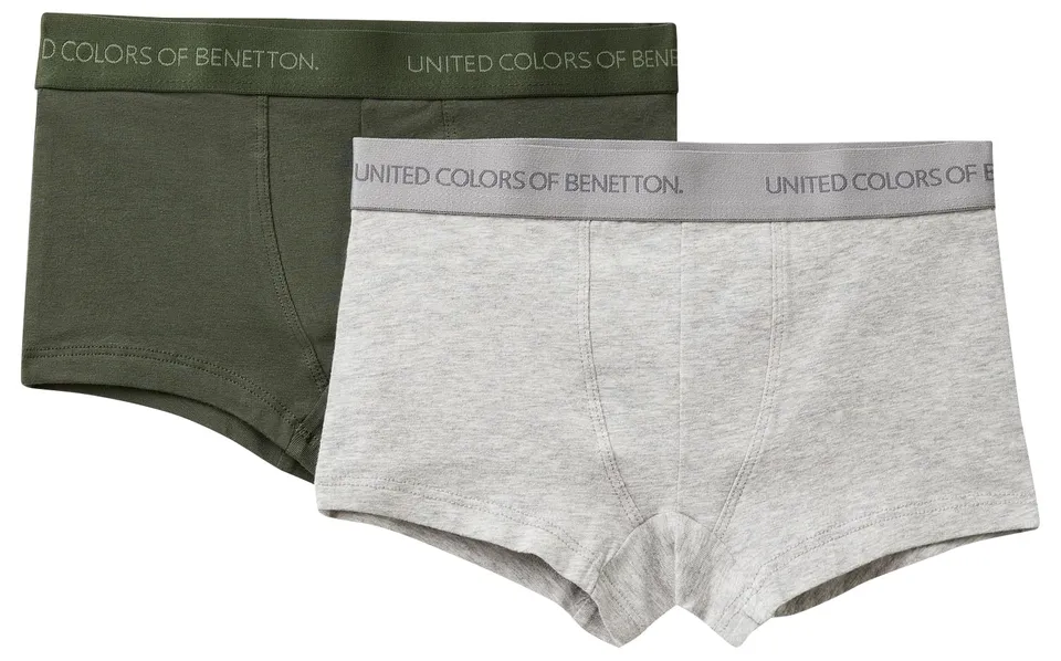 Benetton 3op80x230 set 2 boxer bambino verde taglia 90