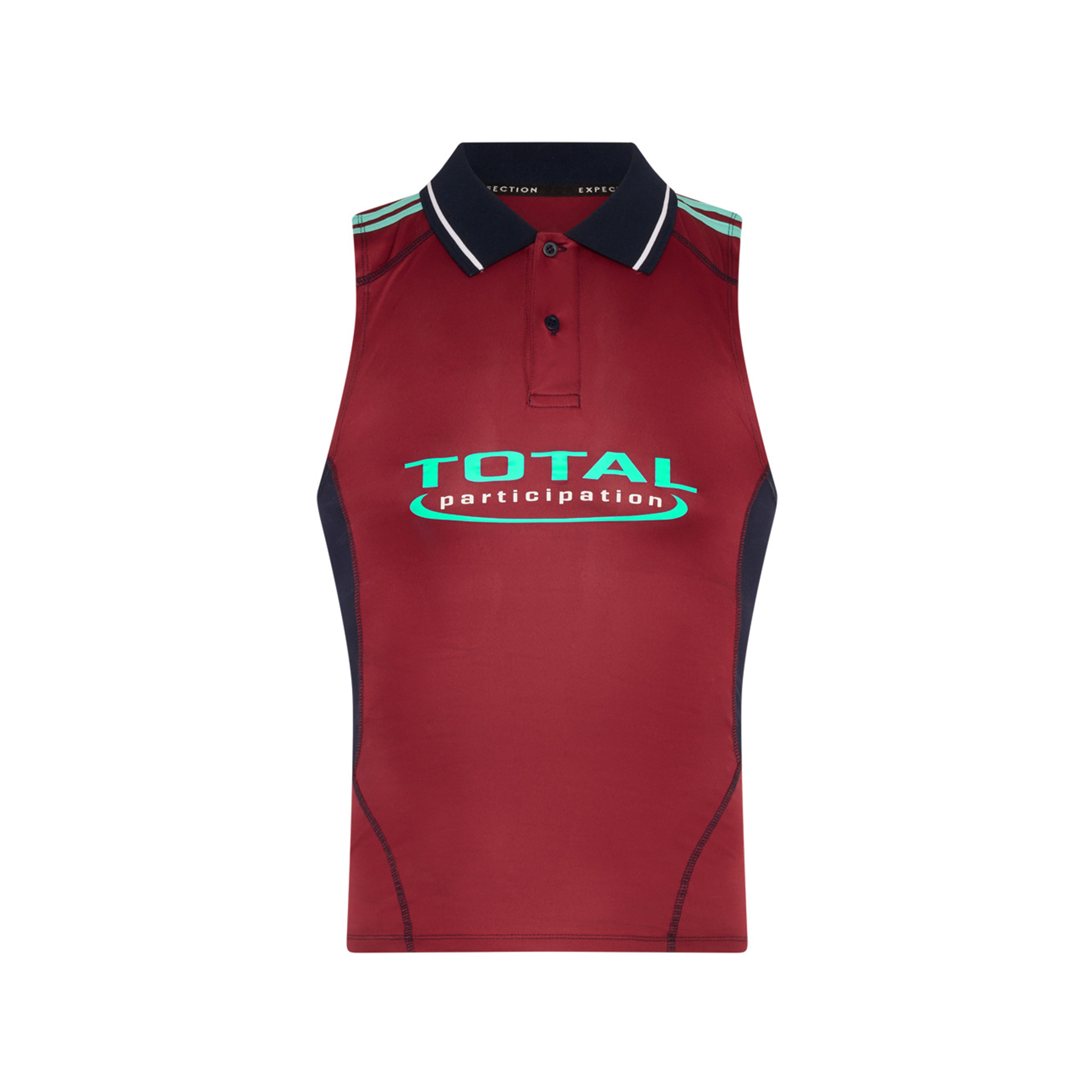Martine Rose Shrunken Football Vest maglia burgundy stretto