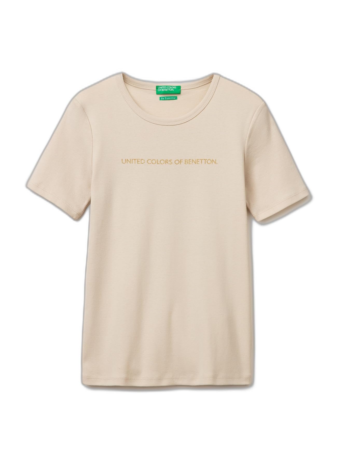Benetton 3GA8E16A2 T-Shirt Donna Verde Glitter