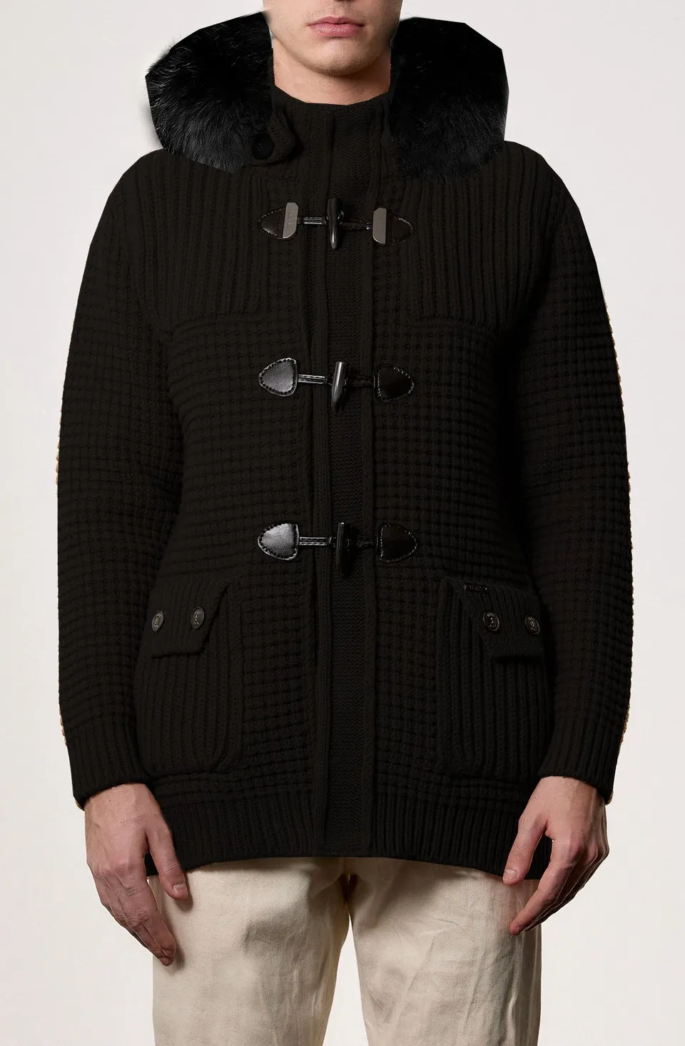 Bark 8001/C Giubbotto Uomo Nero misto lana murmasky
