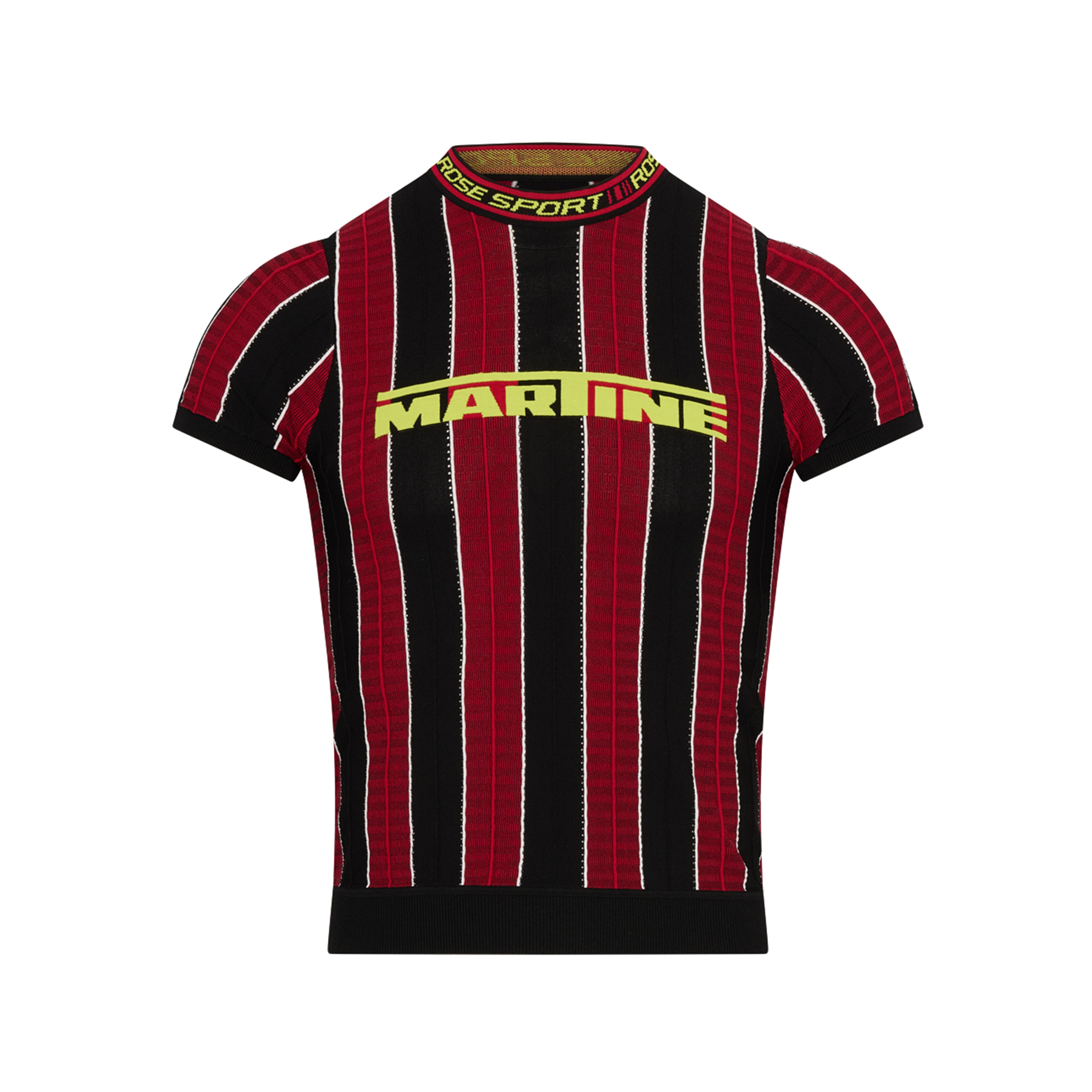 Martine Rose Logo Tight maglietta rosso nero slim