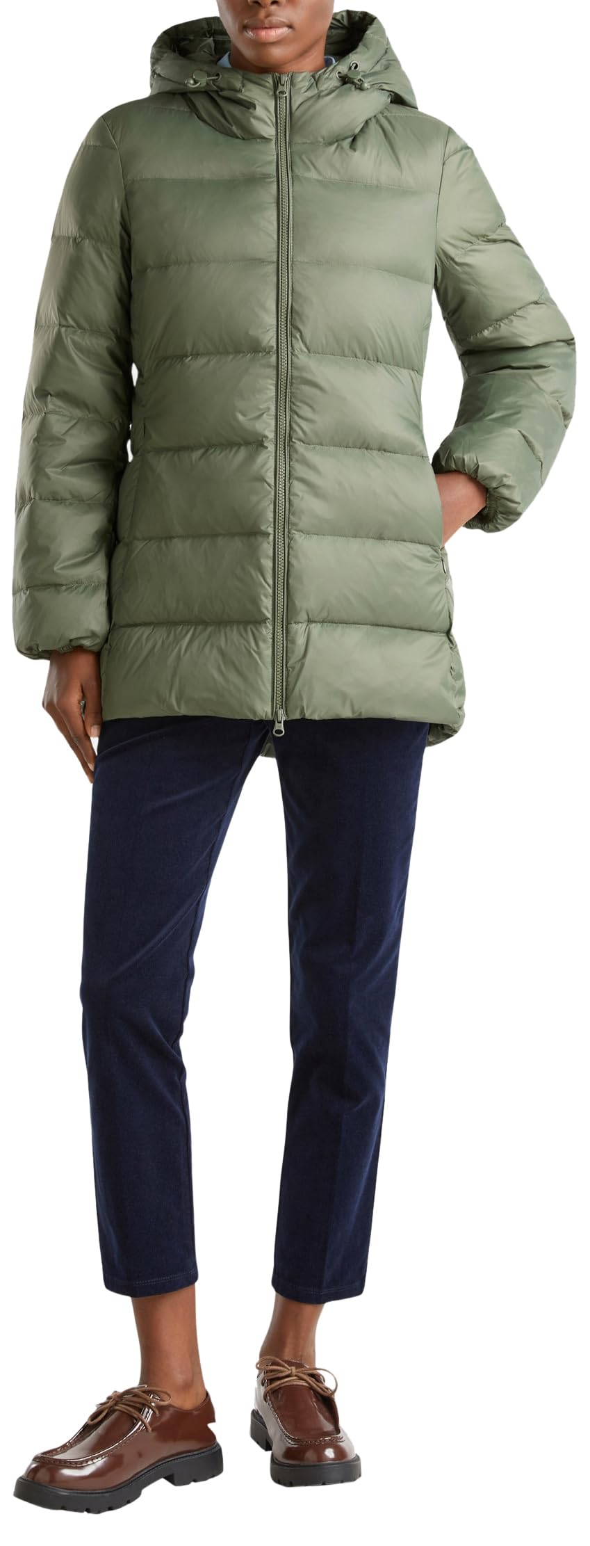 Benetton 2niwdn06x Giacca Donna Nero nylon riciclato