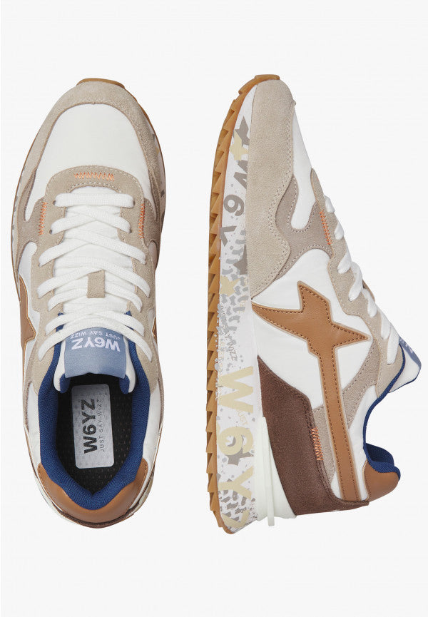 W6YZ Yak-M 2015185 48 Sneaker Uomo Bianco Marrone