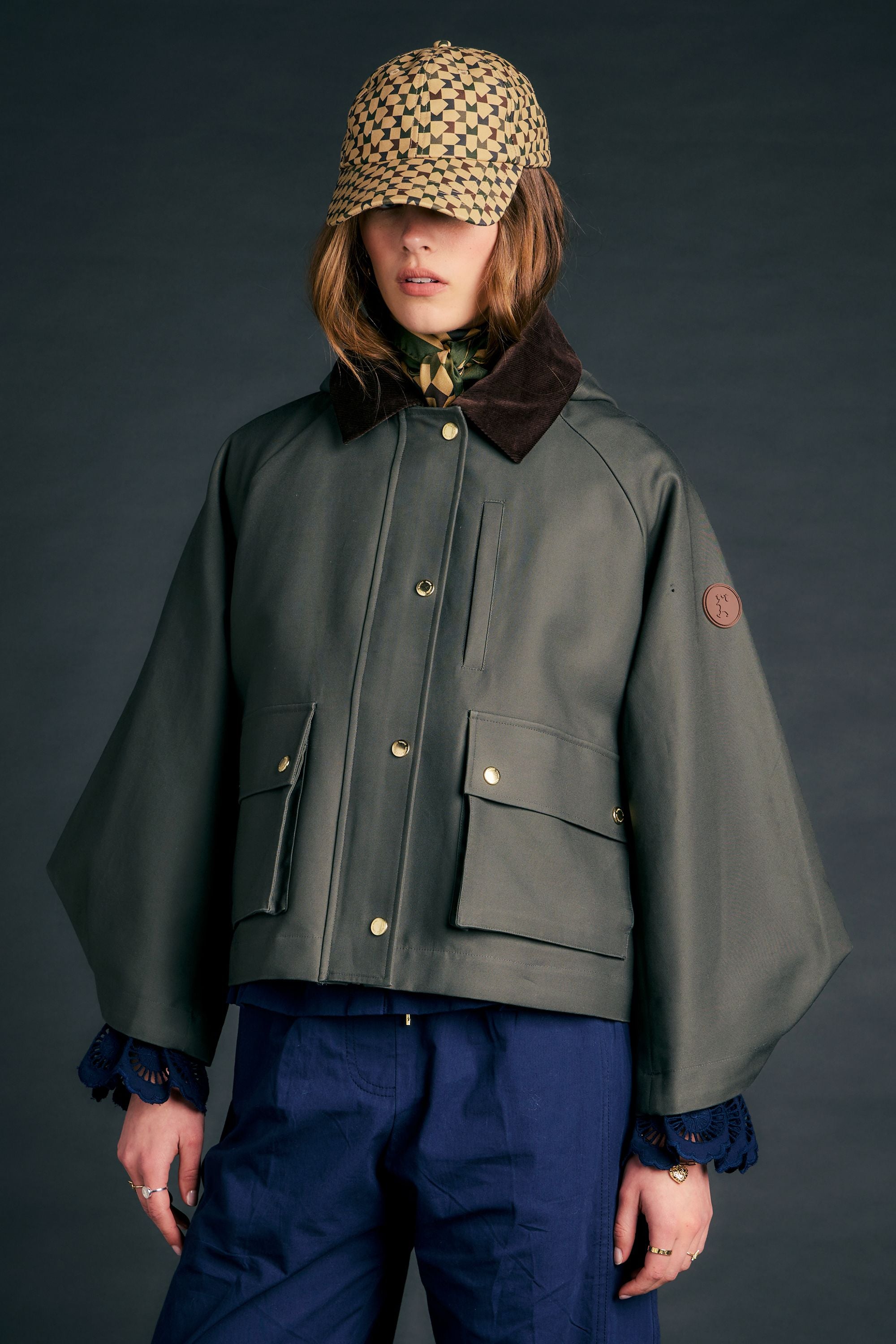Karen Walker Overtime Giacca Verde Oliva Cotone Twill