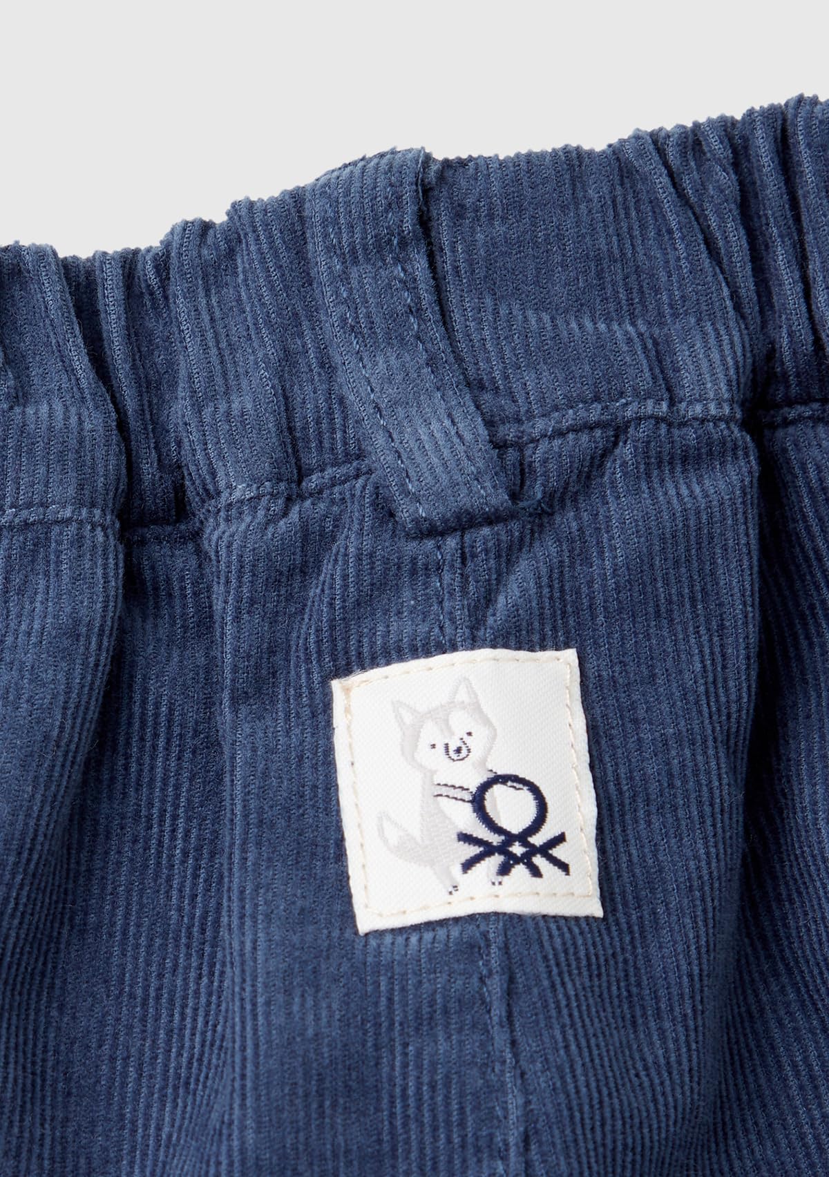 Benetton Pantaloni Bimbo Velluto 74 Blu