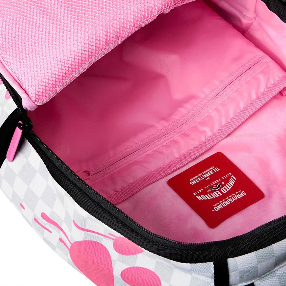 Sprayground 910B8860NSZ zaino Pink Panther bianco scacchi PVC