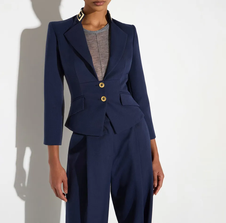 Elisabetta Franchi GI24966E2 giacca navy gabardina