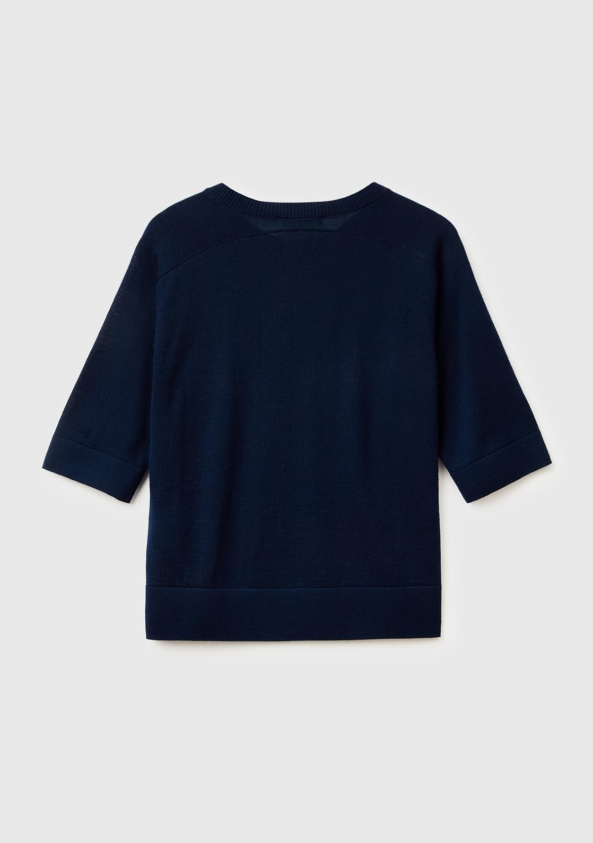 Benetton 11ahd10e6 Maglione Merino Blu M Donna