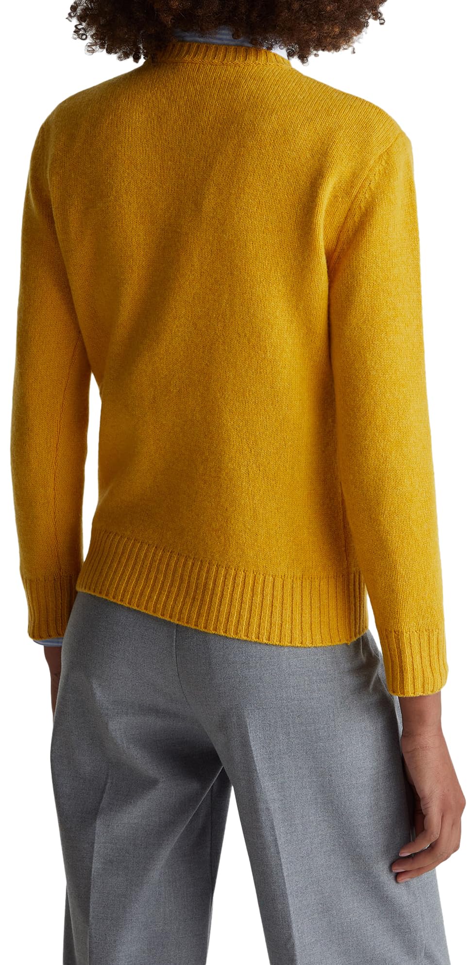 Benetton 103me1n23 Maglia Girocollo Donna Giallo M