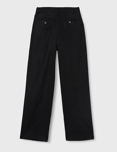 Benetton 4AGHDF05W Pantaloni Donna Lino Vita Regular