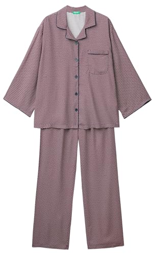 Benetton pigiama donna L set maglia pantalone casual