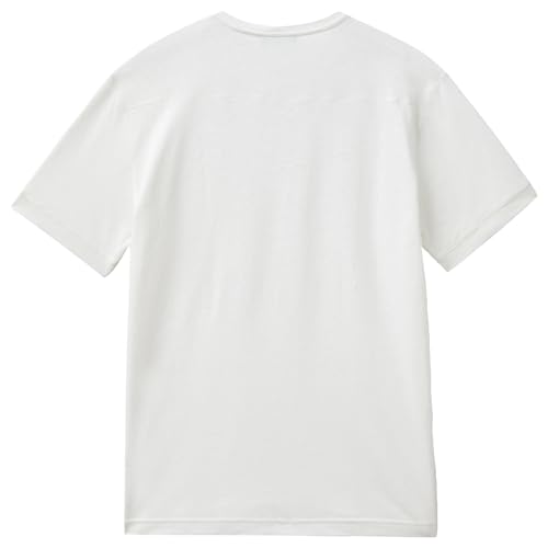 Benetton T-Shirt Maglietta Misto Lino Taschino Relax