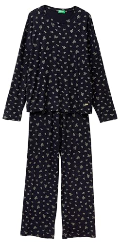 Benetton Pigiama Donna Viscosa All Over Taglia M