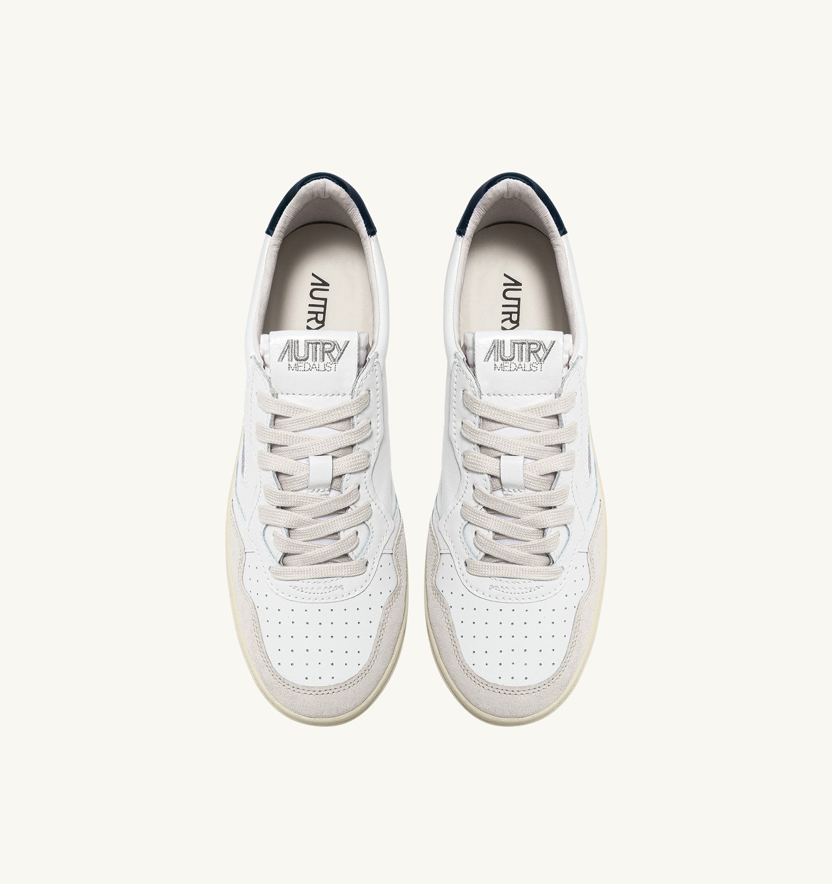 Autry Medalist Low AULM-LS28 sneaker pelle bianco grigio blu